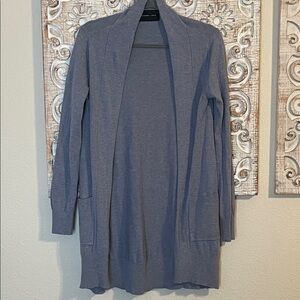Elegant Blue Open Front Cardigan